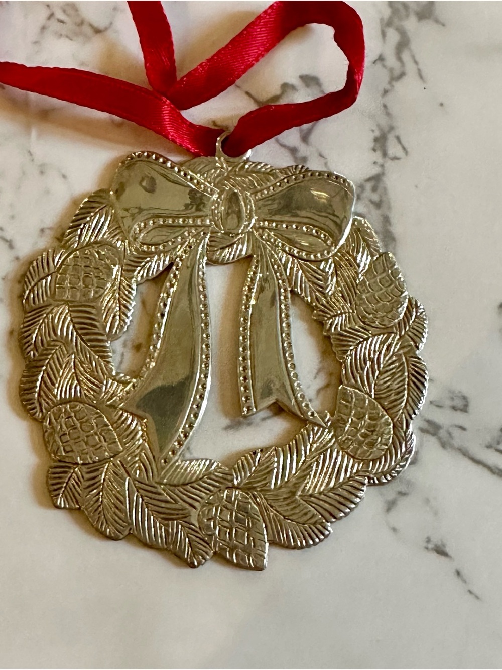 Tiffany & Co. Silver Wreath Ornament